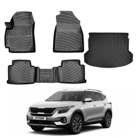 Kia Seltos Floor Mats and Cargo Liner 2021-2024, All Weather TPE Front, Rear & Cargo Set