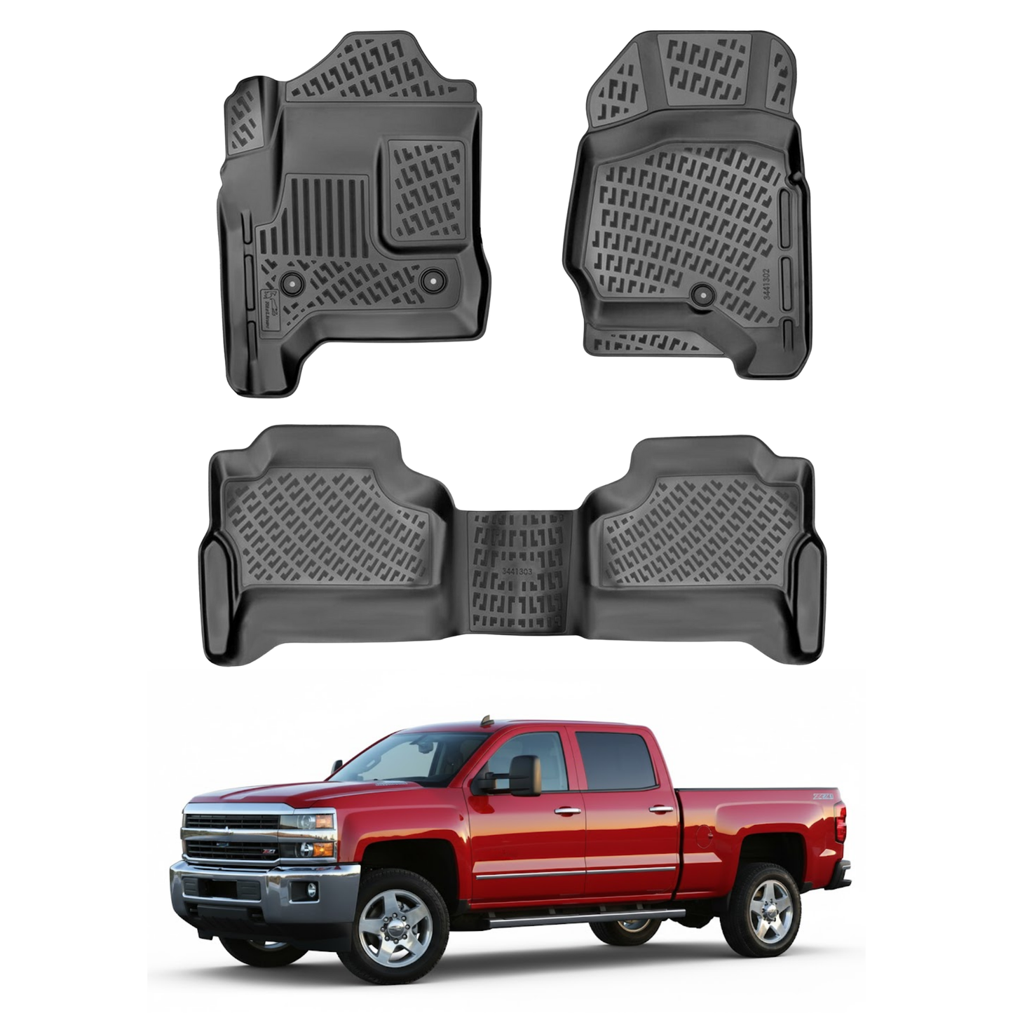 Chevrolet Silverado 2500-3500 Crew Cab Floor Mats 2015-2019