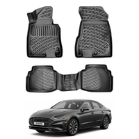 Hyundai Sonata Floor Mats 2020-2026, TPE All Weather, Non Slip Car Interior Floor Liner