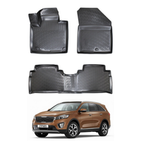 Kia Sorento Floor Mats 2016-2020, TPE All Weather, Non Slip Car Interior Floor Liner