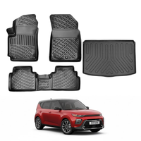 Kia Soul Floor Mats and Cargo Liner 2020-2026, All Weather TPE Front, Rear & Cargo Set