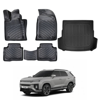 KGM Actyon Floor Mats and Cargo Liner 2024-2026, All Weather TPE Front, Rear & Cargo Set
