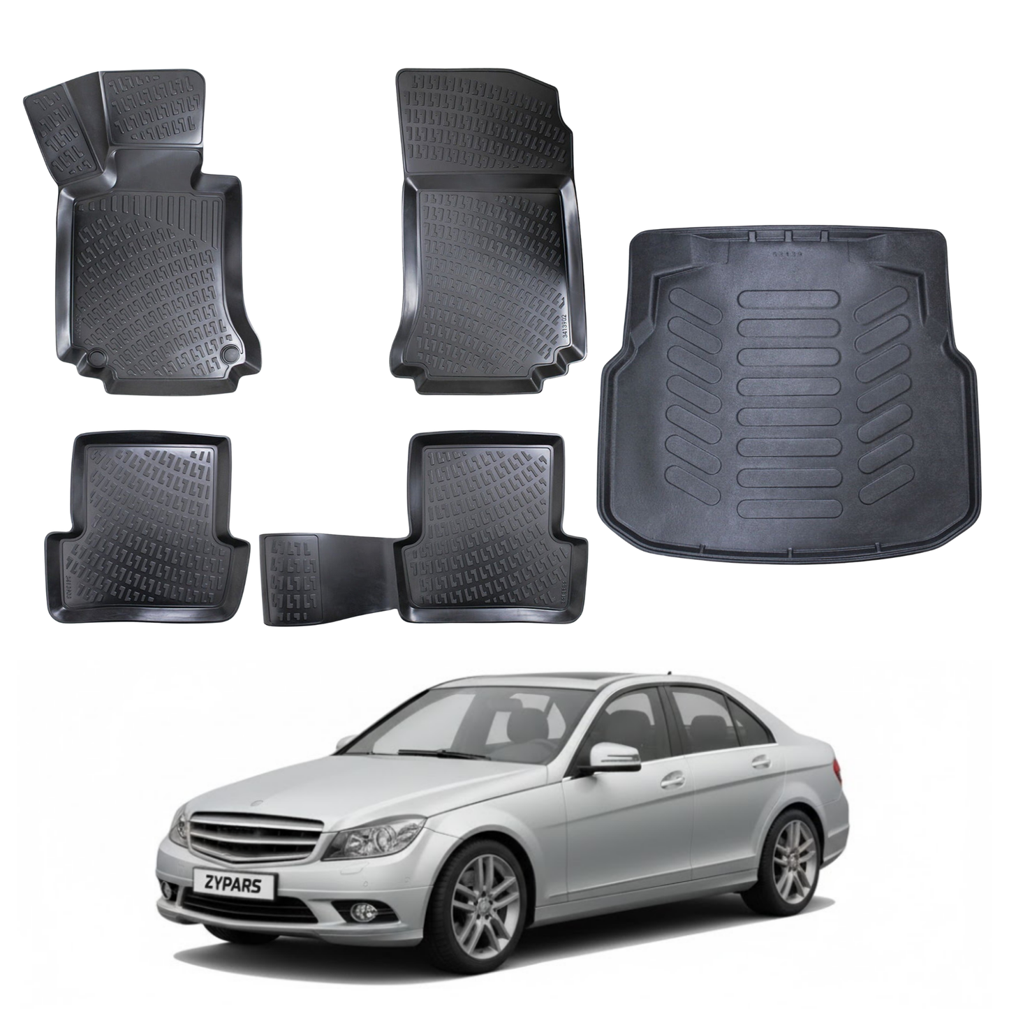 Mercedes C Class W204 Floor Mats and Cargo Liner 2007-2014 | Ehiltek Shop