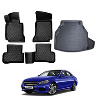 Mercedes C Class W205 Floor Mats and Cargo Liner 2014-2021 - Auto Accessory SKU: 4715