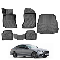 Mercedes C Class W206 Floor Mats and Cargo Liner 2021-2026, All Weather TPE Front, Rear & Cargo Set