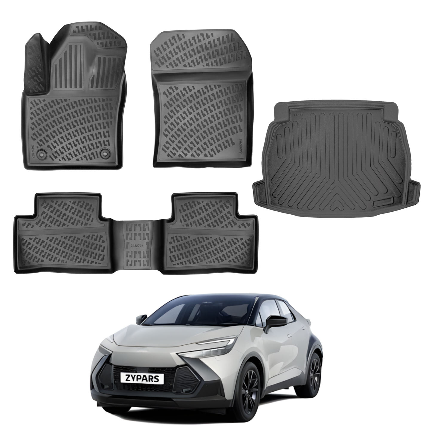 Toyota C-HR Floor Mats and Cargo Liner 2023-2026 | Ehiltek Shop