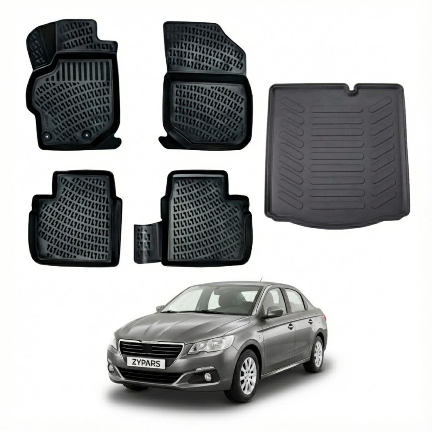 Peugeot 301 Floor Mats and Cargo Liner 2012-2026