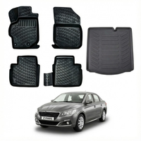 Peugeot 301 Floor Mats and Cargo Liner 2012-2026, All Weather TPE Front, Rear & Cargo Set