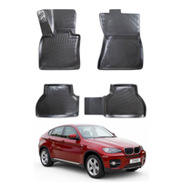 BMW X6 E71 Floor Mats 2008-2014, TPE All Weather, Non Slip Car Interior Floor Liner