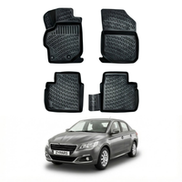 Peugeot 301 Floor Mats 2012-2026, TPE All Weather, Non Slip Car Interior Floor Liner