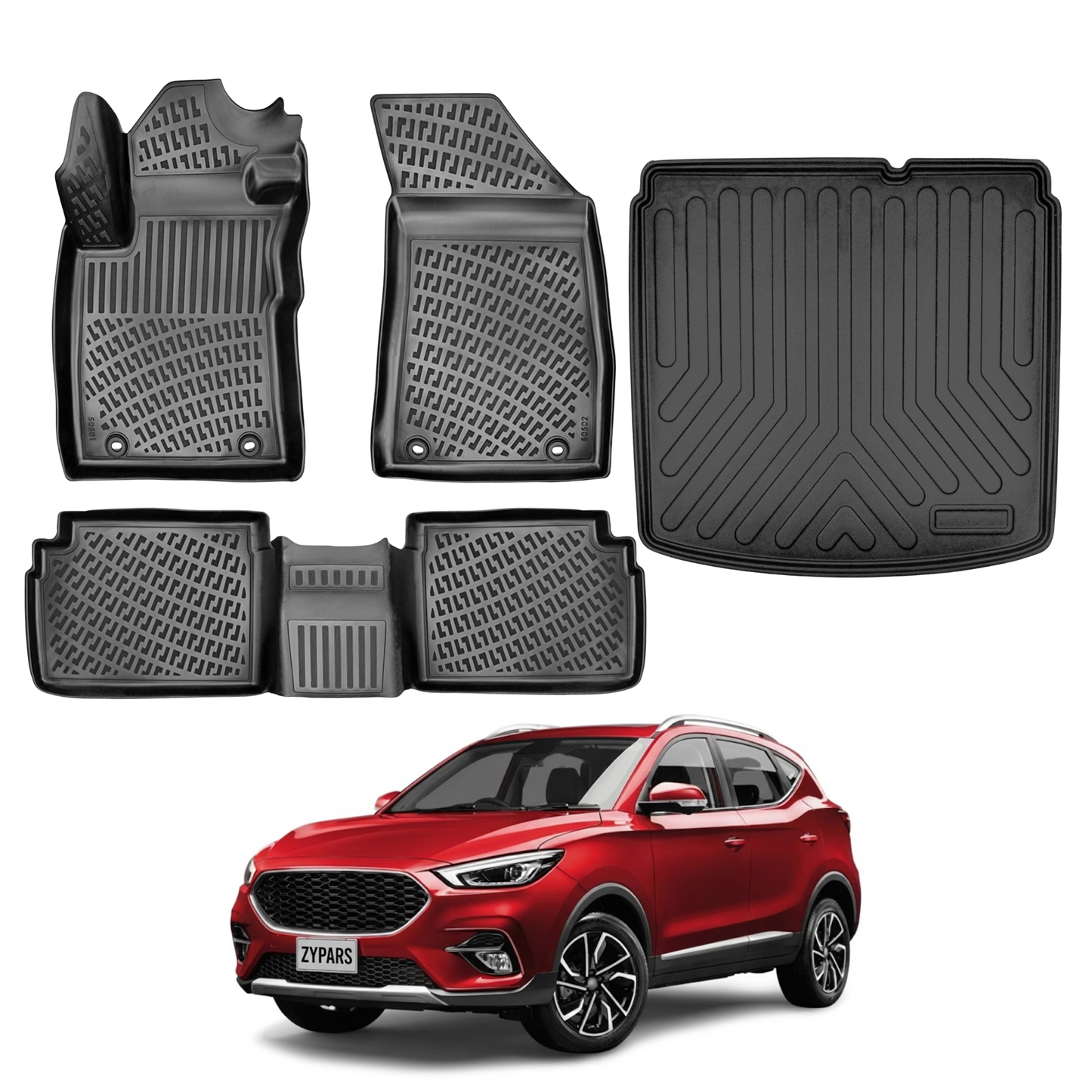 MG ZS Floor Mats and Cargo Liner 2021-2026 - Auto Accessory SKU: 4761