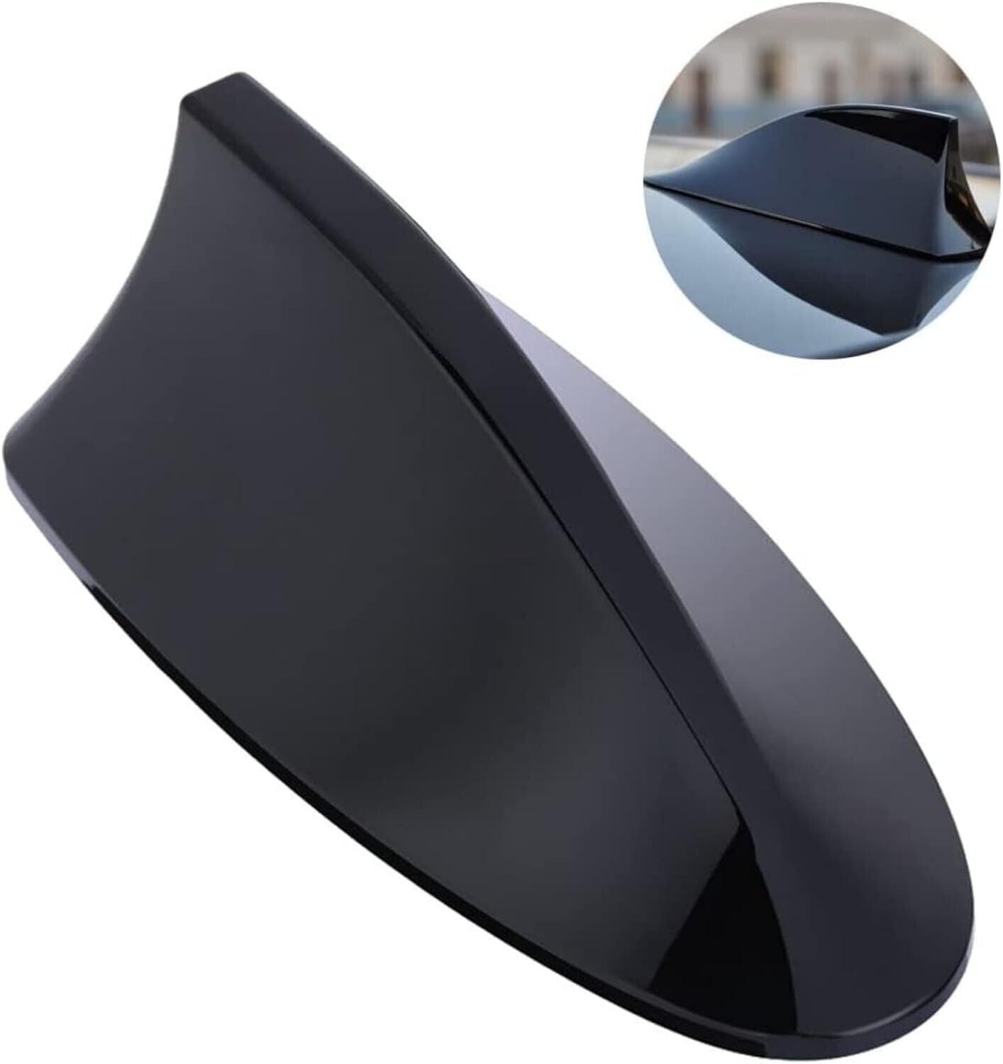 Universal Car Shark Fin Antenna Roof Radio AM/FM Signal Aerial Accessories Black